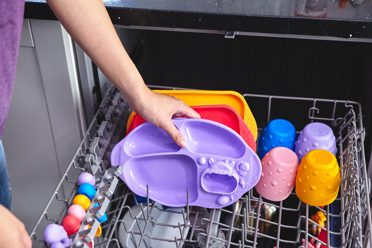 Yummy Dips Suction Plate -Purple