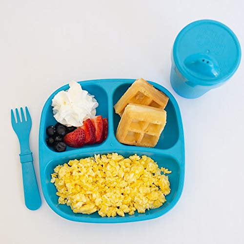 Re-Play Divided Plates - Sky Blue, Pink and Yellow