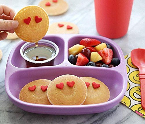 Re-Play Divided Plates Set - Purple, Blush Pink and Pink