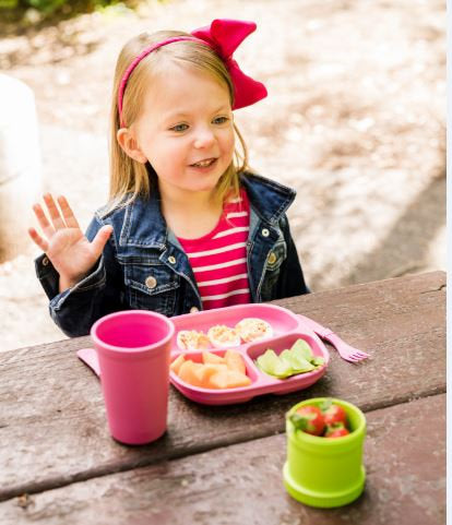 Re-Play Divided Plates Set - Purple, Blush Pink and Pink