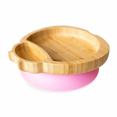 Ladybird Bamboo Suction Plate - Pink