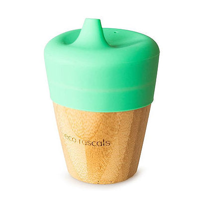 Bamboo Cup with Sippy Feeder - Green
