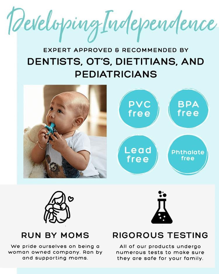 Ergonomic Utensils with Travel Case - White