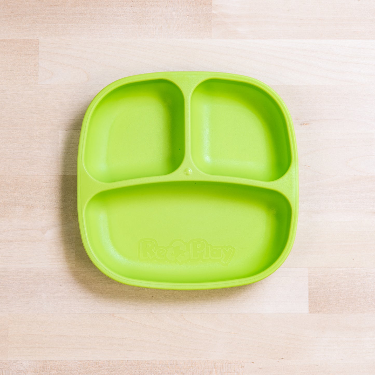 Re-Play Divided Plates Set - Orange, Yellow & Lime Green