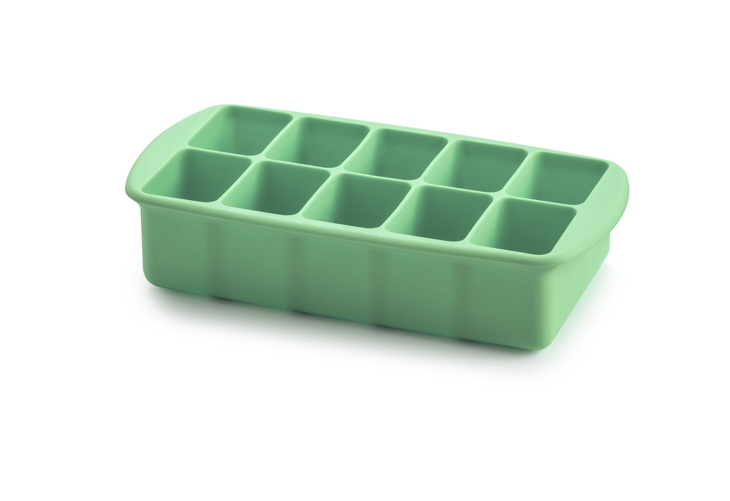 Silicone Baby Food Freezer Tray with Lid - Green