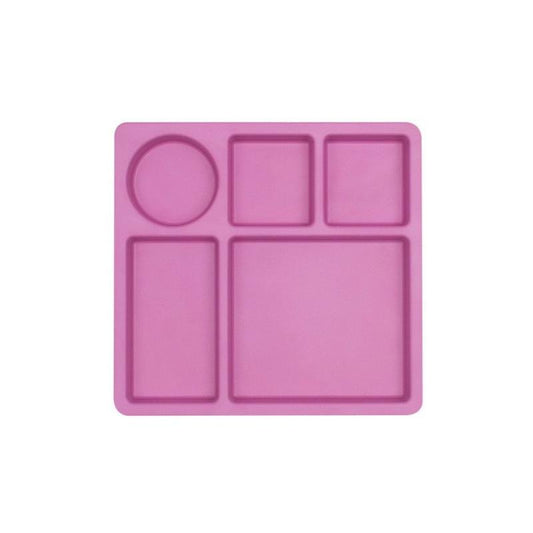 Bamboo Divided Plate - Flamingo Pink