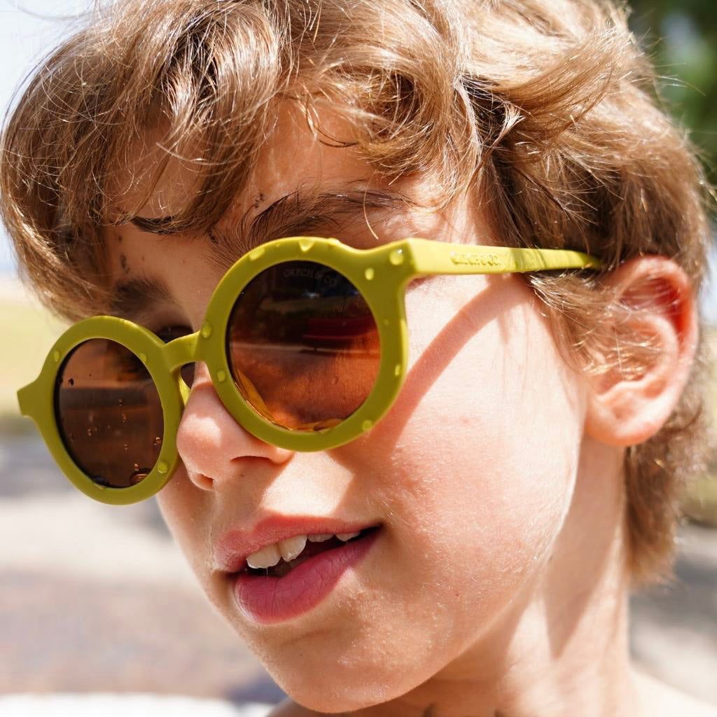 Sustainable Kids Sunglasses - Chartreuse