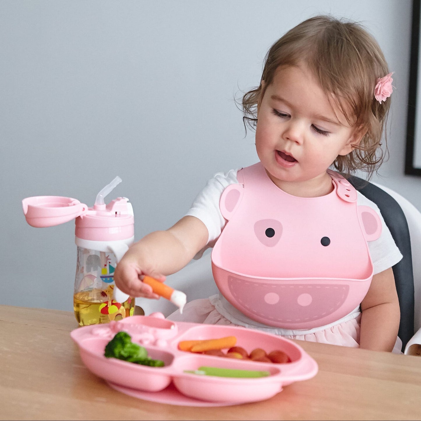 Yummy Dips Suction Plate - Pink