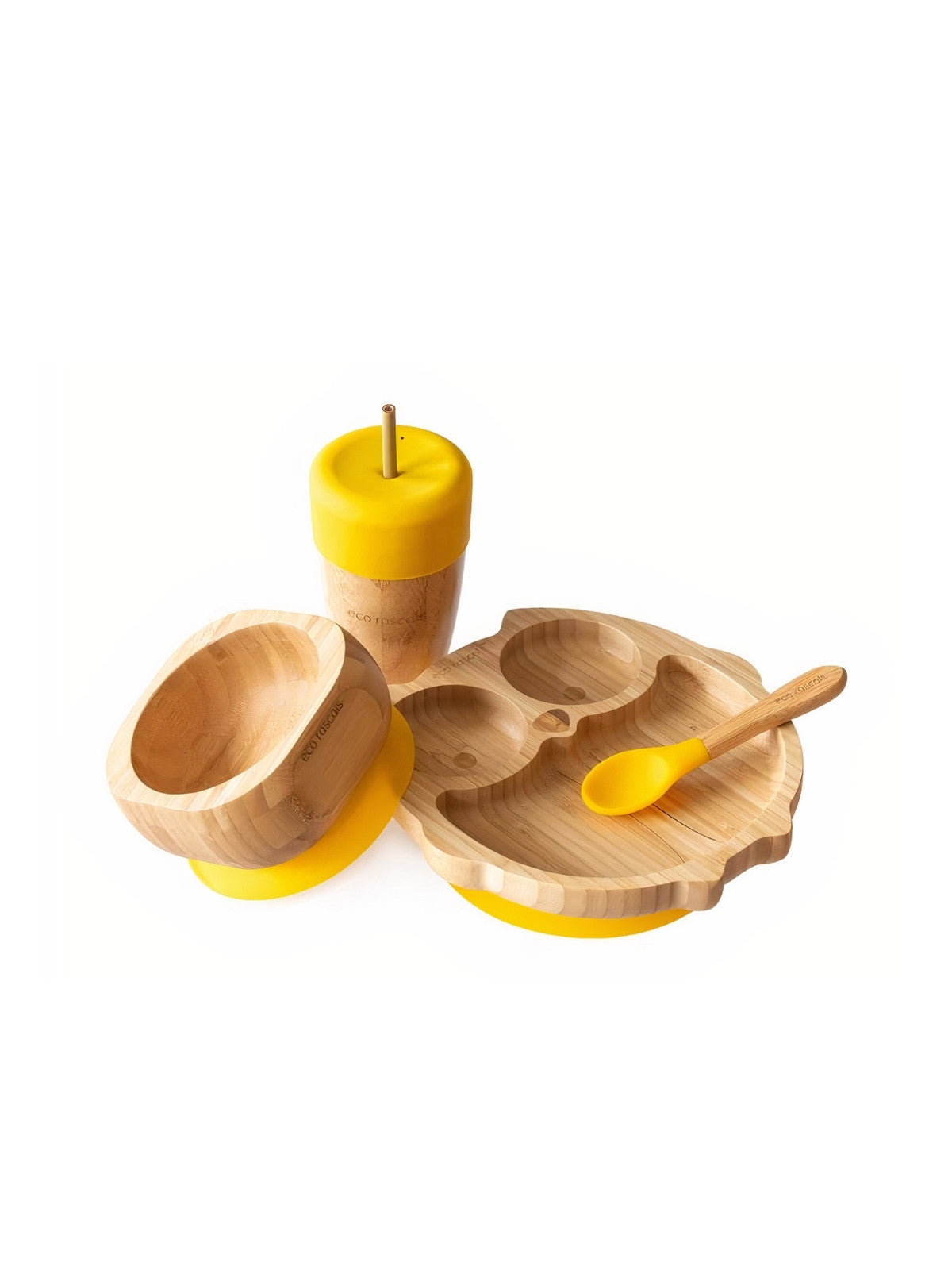 Owl Bamboo Set - Yellow