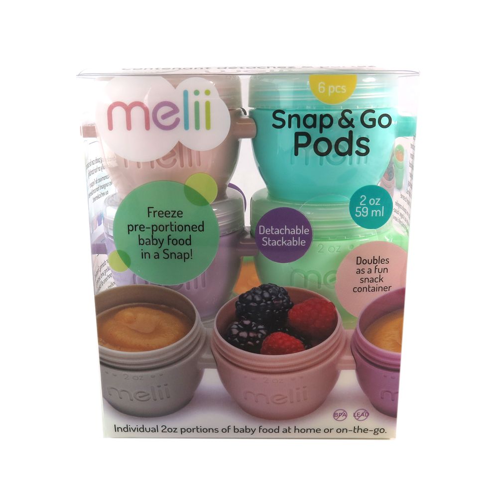 2oz Snap & Go Pods - 6 Freezer & Snack Container