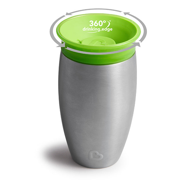 Miracle® 360° Stainless Steel Sippy Cup - Green