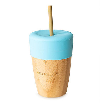 Bamboo Straw Cup - Blue