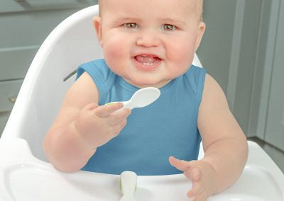 Baby Cutlery Set & Case - Lime Green