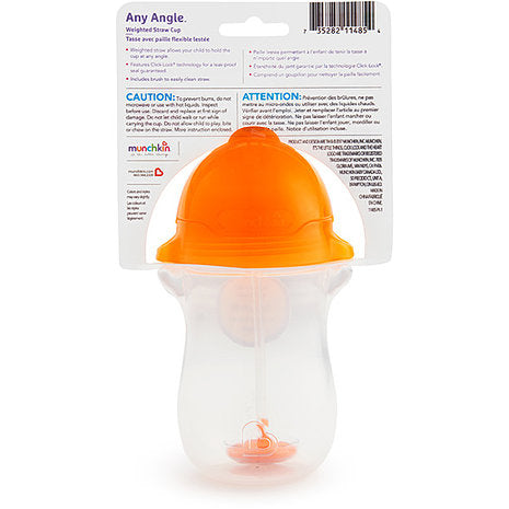 Any Angle Click Lock Weighted Straw Trainer Cup 10oz - Orange