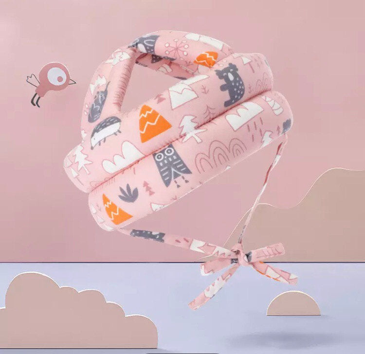 Baby Head Protector - Pink Forest