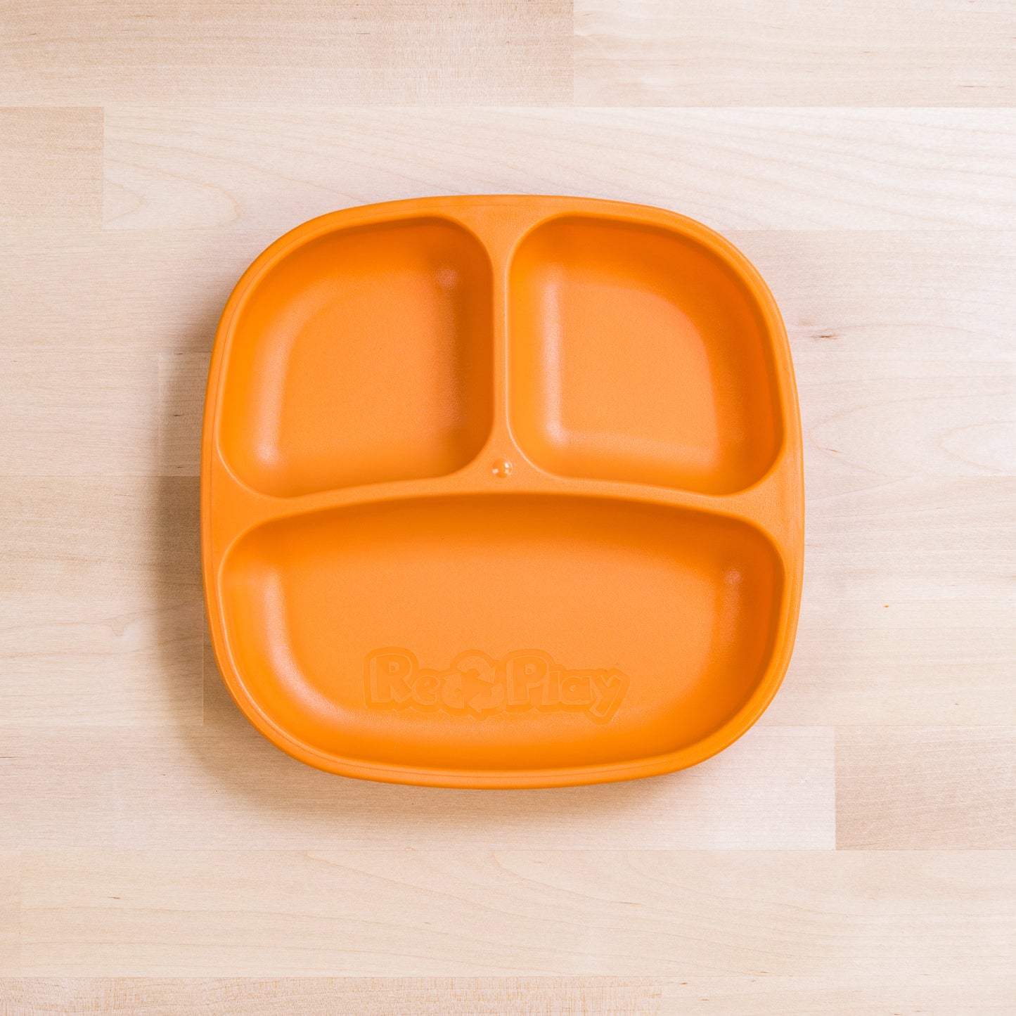 Re-Play Divided Plates Set - Orange, Yellow & Lime Green