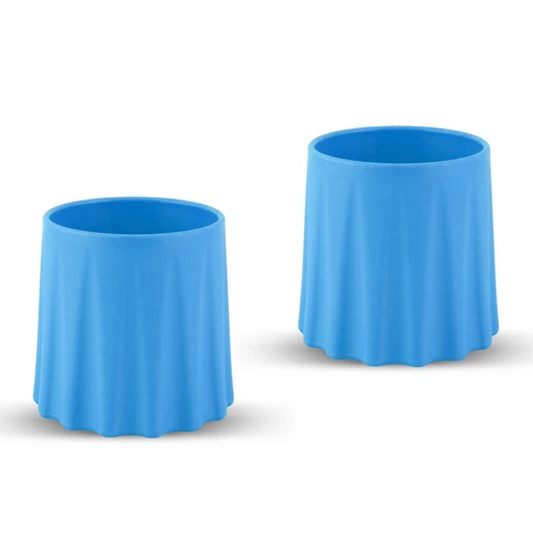 Tough to Tip Plastic Toddler Learning Cup, 2-Pack -Blue