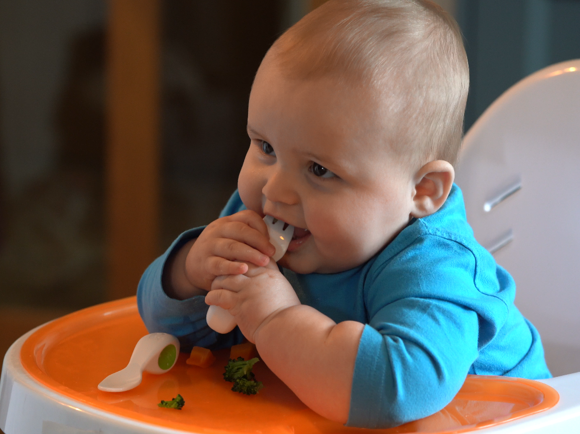 Baby Cutlery Set & Case - Lime Green