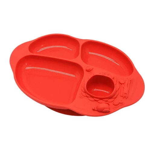 Yummy Dips Suction Plate - Red