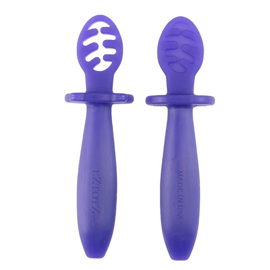 Little Dippers Starter Spoon and Teether - Purple